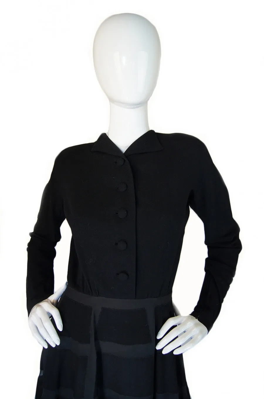 1940s Rare Castillo Window Pane Dress