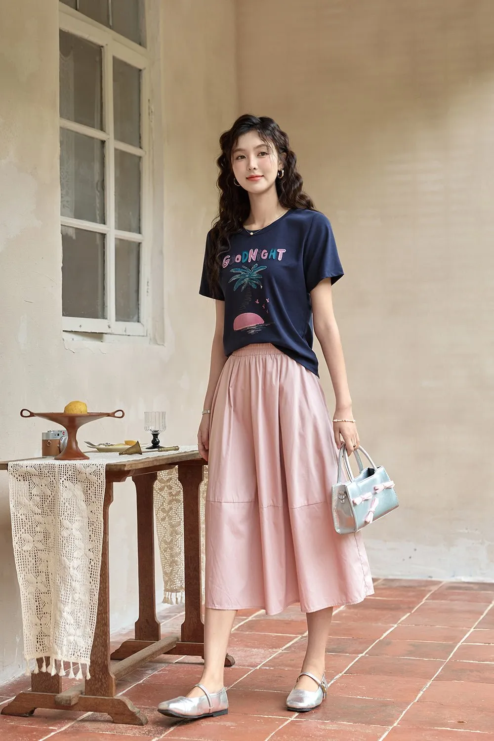 A Line Maxi Skirt for Women