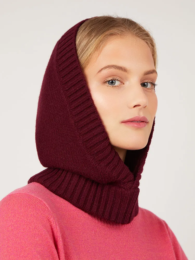 Aelia Mulberry Wool Cashmere Hood