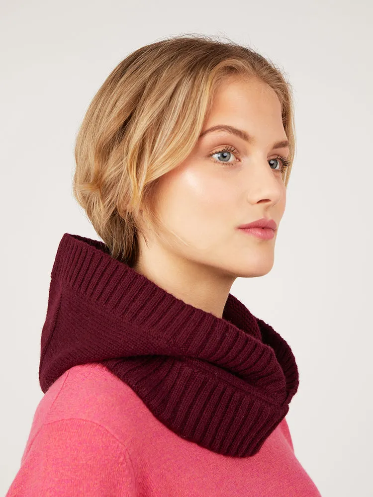 Aelia Mulberry Wool Cashmere Hood