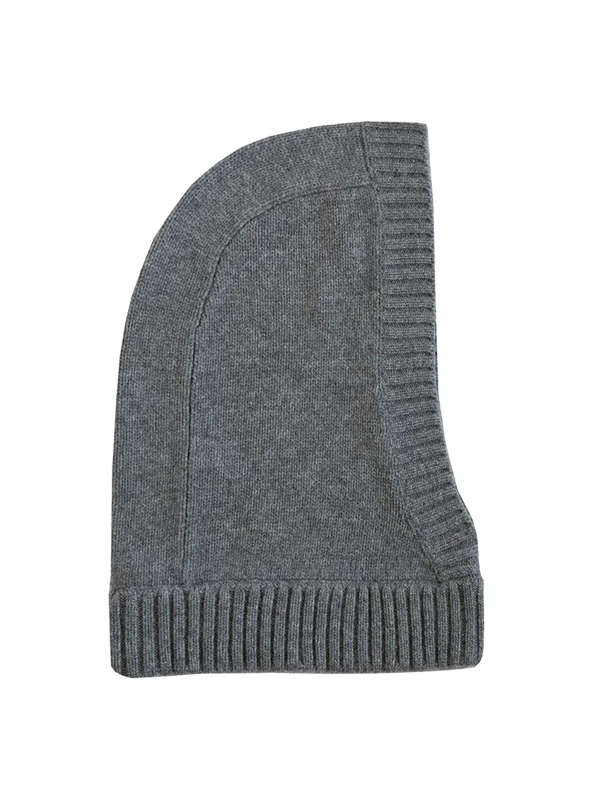 Aelia Storm Grey Wool Cashmere Hood