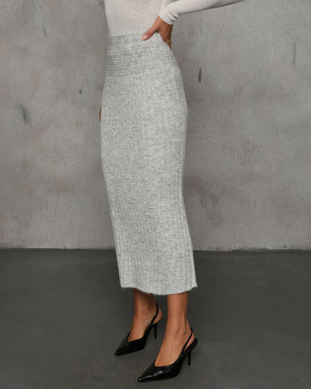 All The Feels Ribbed Maxi Skirt