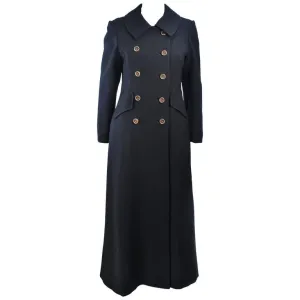 ALTON LEWIS Double Breasted Full Length Tailored Coat Size 4-6