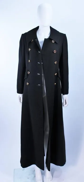 ALTON LEWIS Double Breasted Full Length Tailored Coat Size 4-6