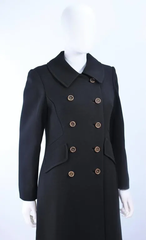 ALTON LEWIS Double Breasted Full Length Tailored Coat Size 4-6