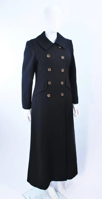 ALTON LEWIS Double Breasted Full Length Tailored Coat Size 4-6