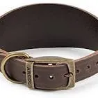 Ancol - Timberwolf Leather Hound Collar - Sable - Greyhound (34-43cm)