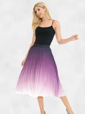 ANNVA USA High Waist Pleated A-line Swing Skirt