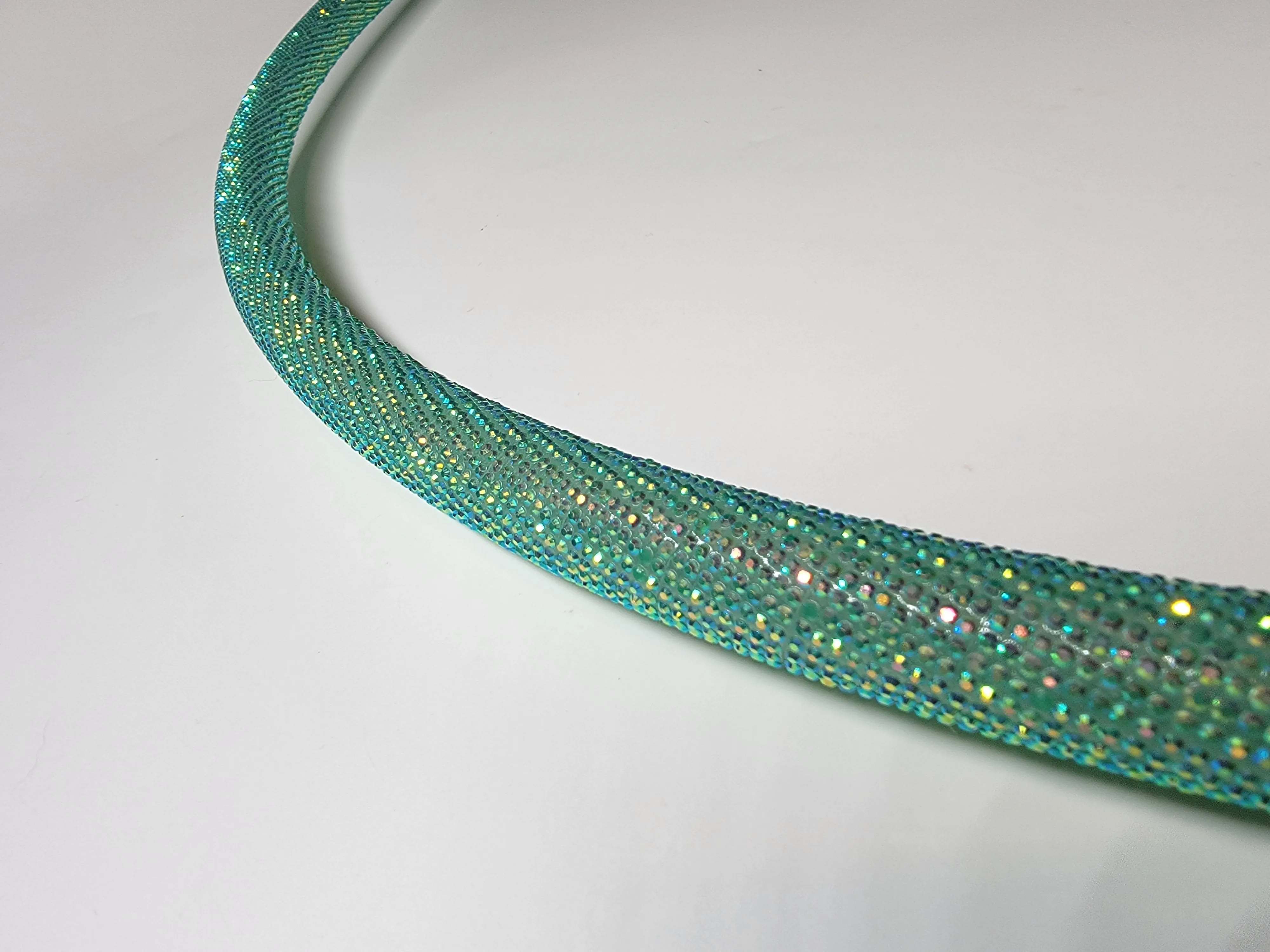 Aquamarine Diamond Taped Hoop