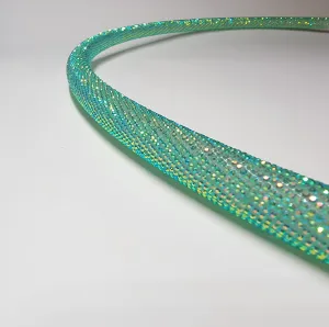 Aquamarine Diamond Taped Hoop