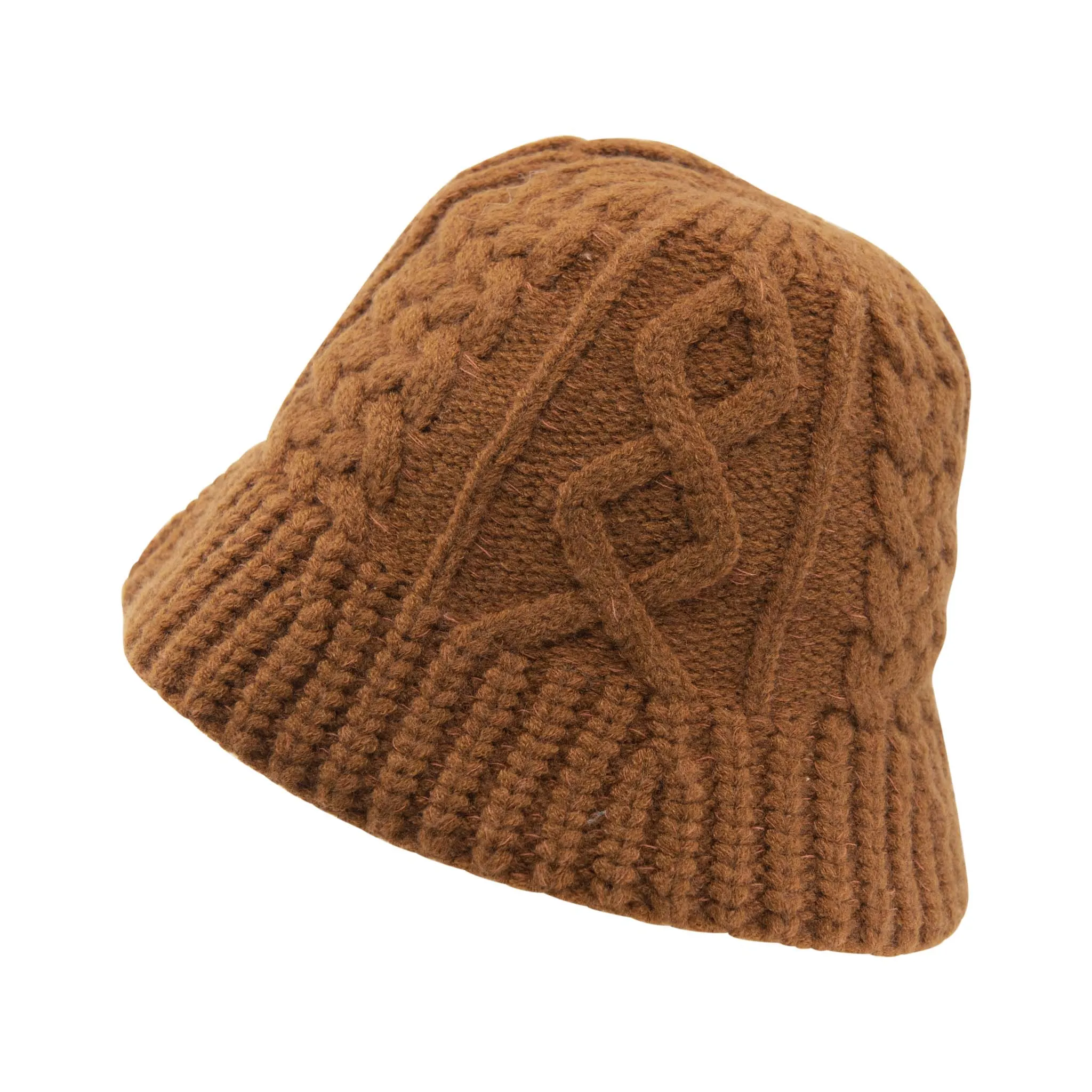 Aran Knitted Bucket Hat