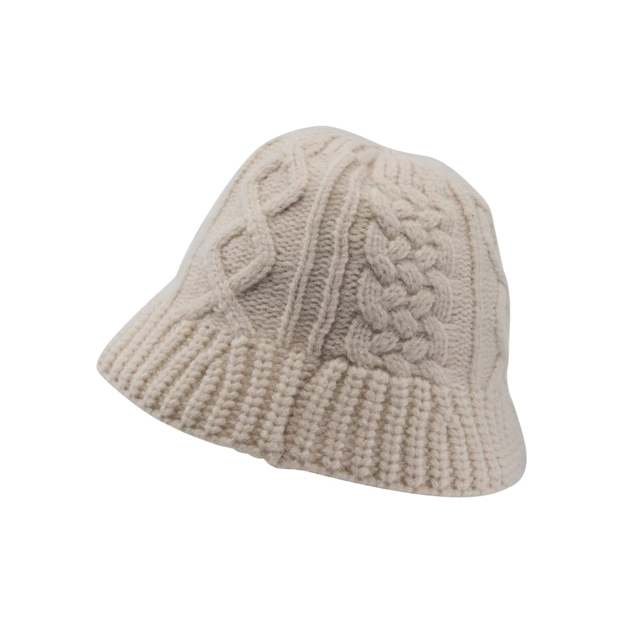 Aran Knitted Bucket Hat