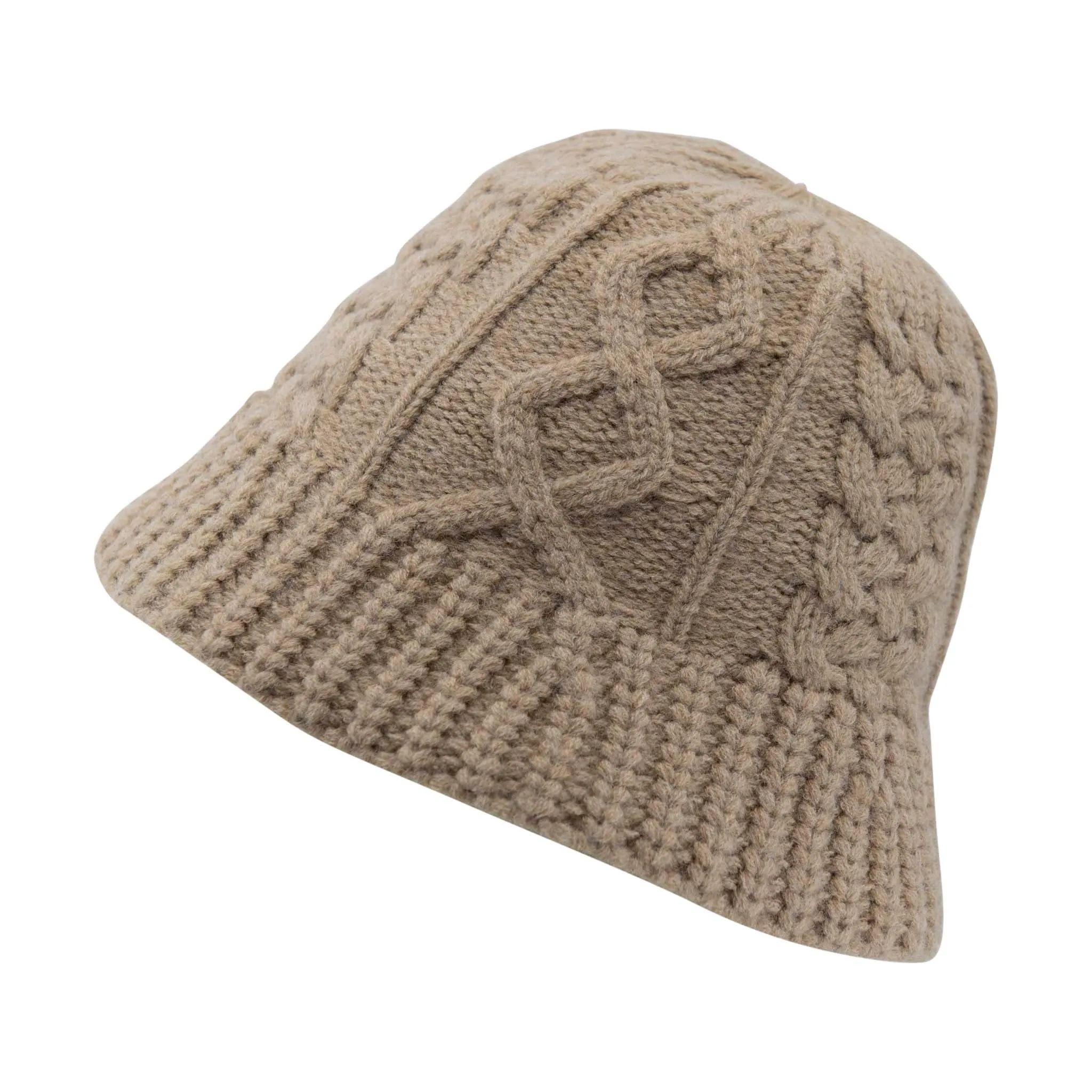 Aran Knitted Bucket Hat