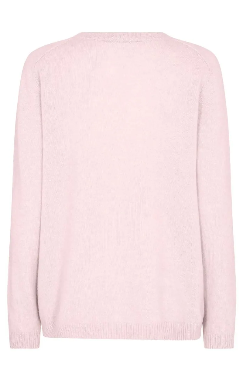 Arlie Cashmere V-Neck Knit | Ballet Slipper | Strik fra Mos Mosh