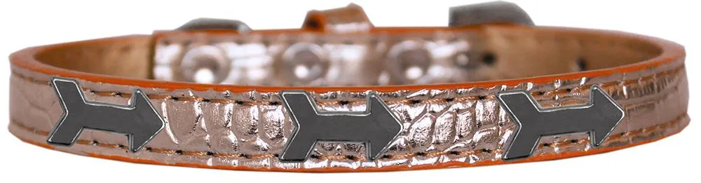 Arrows Widget Croc Dog Collar Copper Size 18