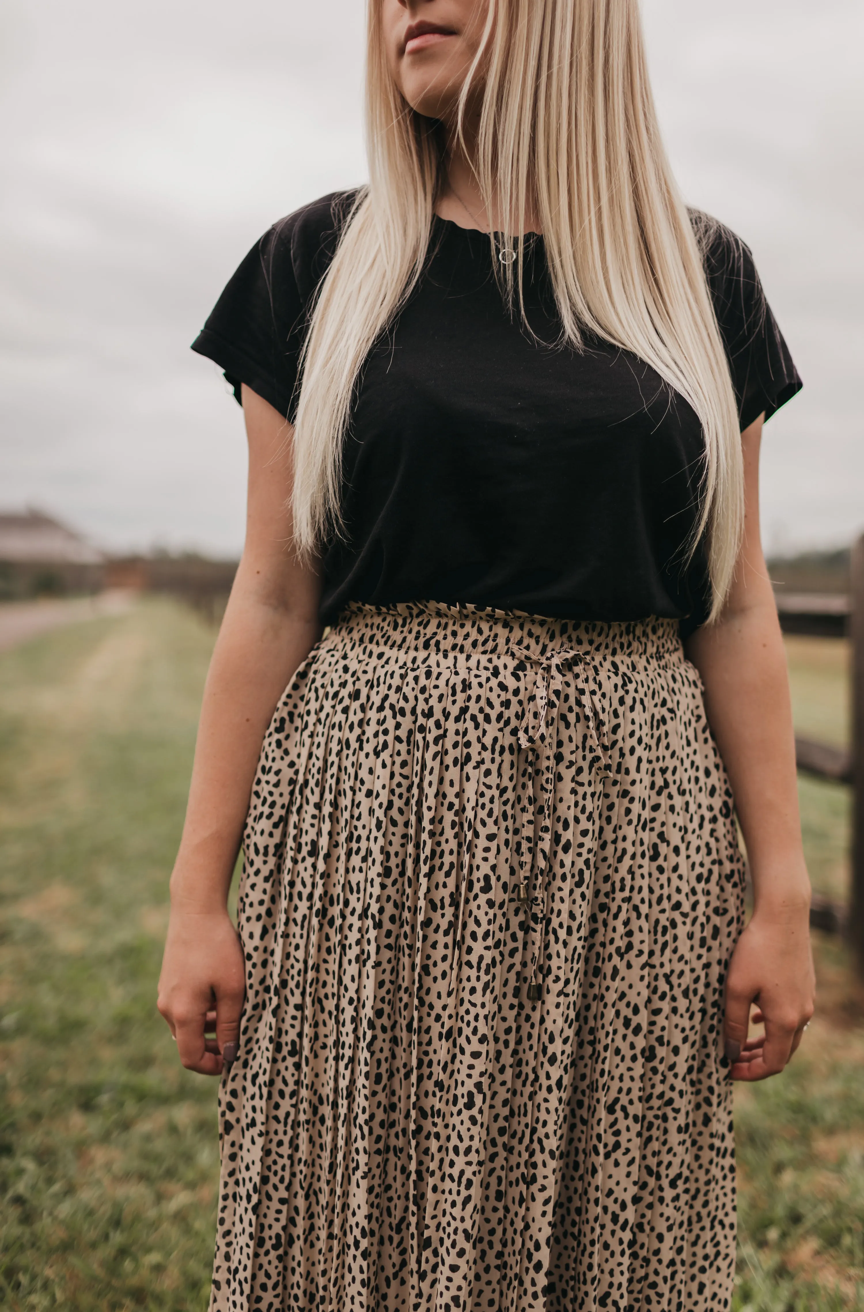 Ashley Pleated Midi Skirt