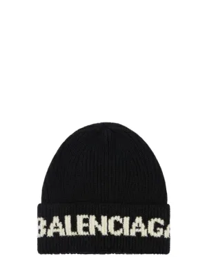 Balenciaga   Logo wool beanie 