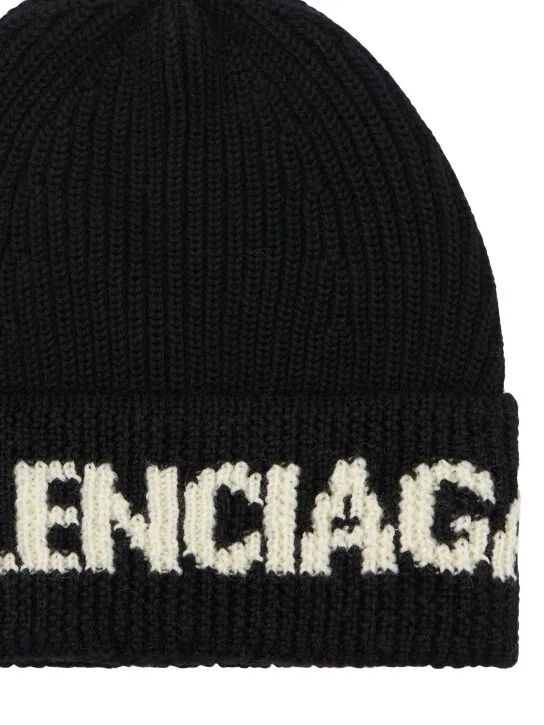 Balenciaga   Logo wool beanie 