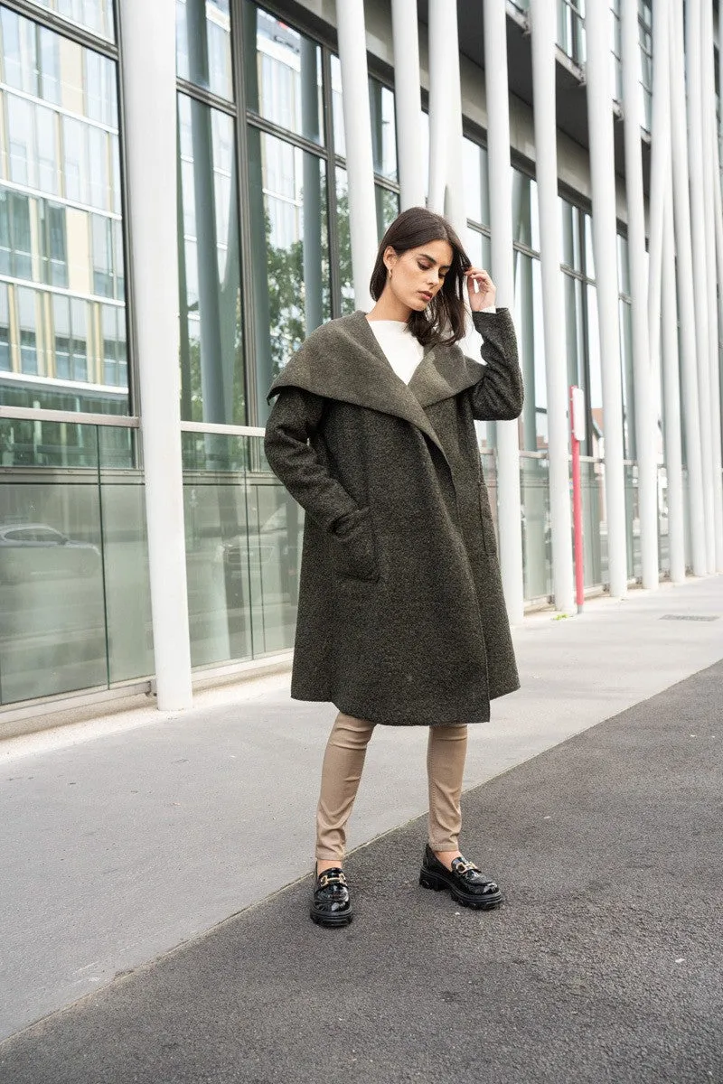 Big Collar Wool Coat