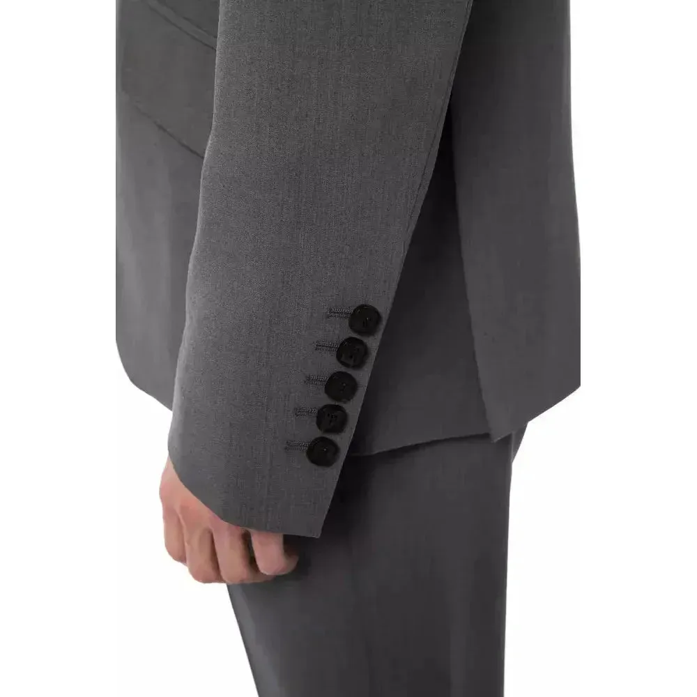 Billionaire Italian Couture Gray Wool Mens Suit