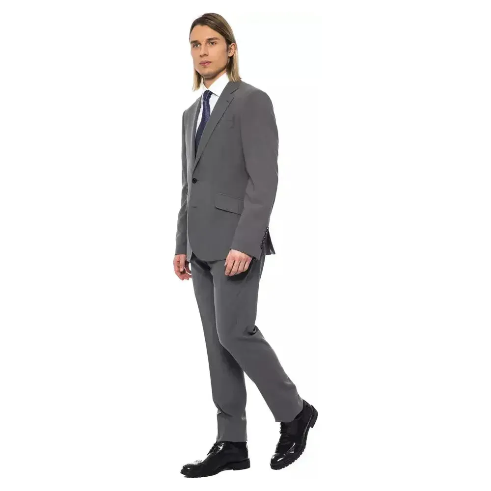 Billionaire Italian Couture Gray Wool Mens Suit