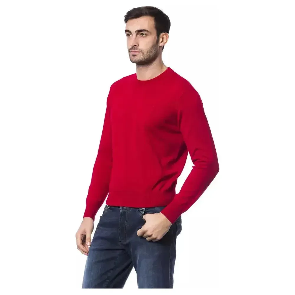 Billionaire Italian Couture Red Merino Wool Men Sweater