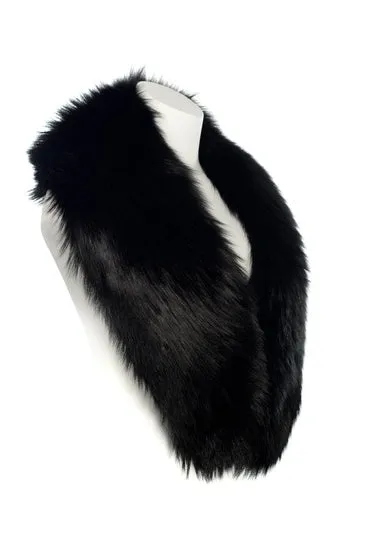 Black Fox Fur Collar