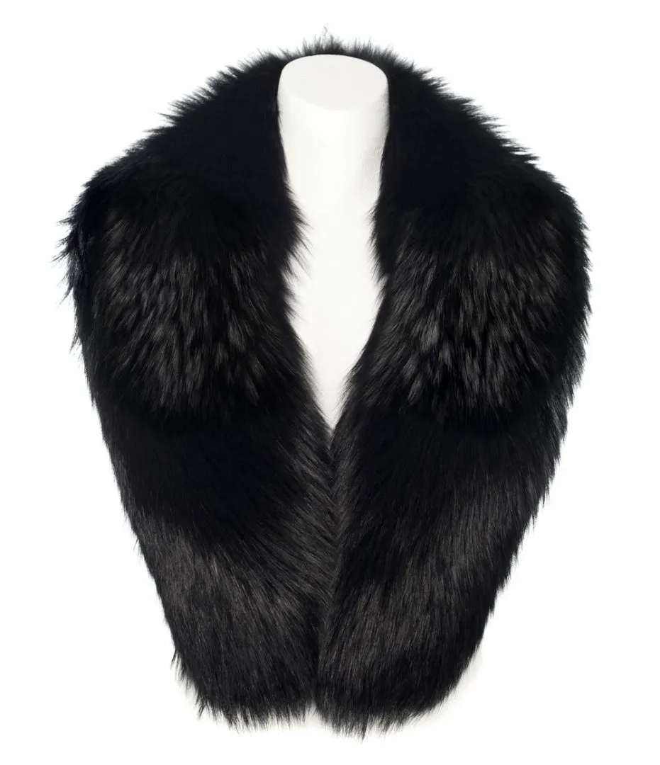 Black Fox Fur Collar