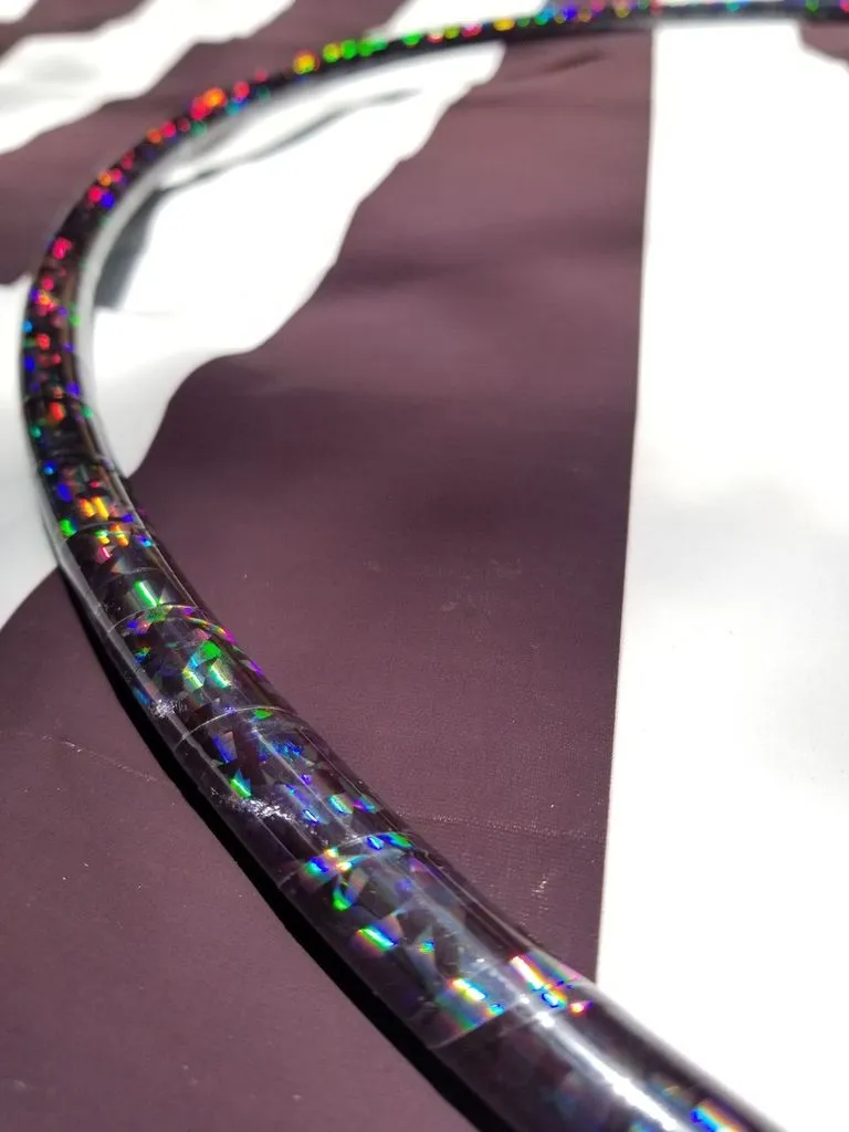 Black Goth Unicorn Glitter Taped Hula Hoop