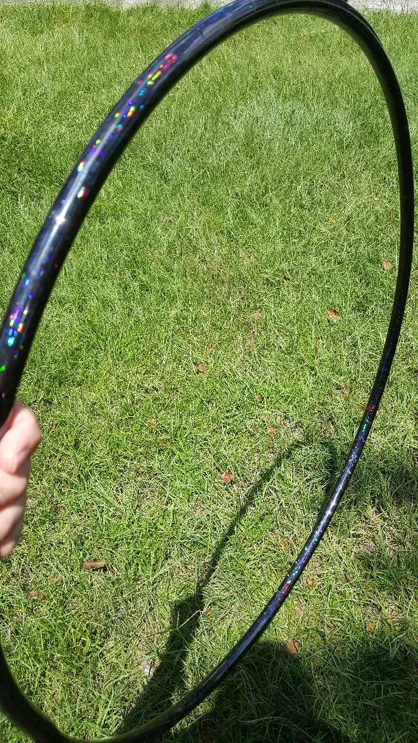 Black Goth Unicorn Glitter Taped Hula Hoop