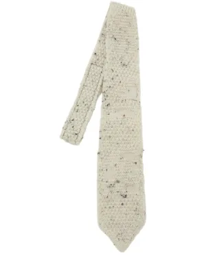 Bottega Veneta   Graphic multistitch wool tie 