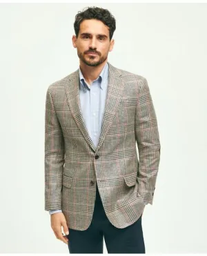 Brooks Brothers Men's Madison Traditional-Fit Wool-Silk-Linen Check Hopsack Sport Coat Multicolor