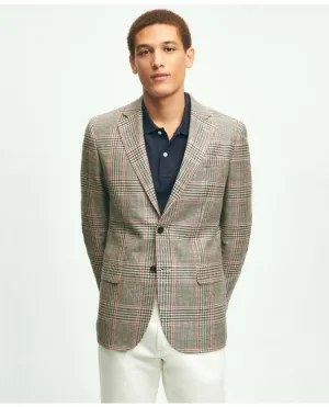 Brooks Brothers Men's Milano Slim-Fit Wool-Silk-Linen Check Hopsack Sport Coat Multicolor