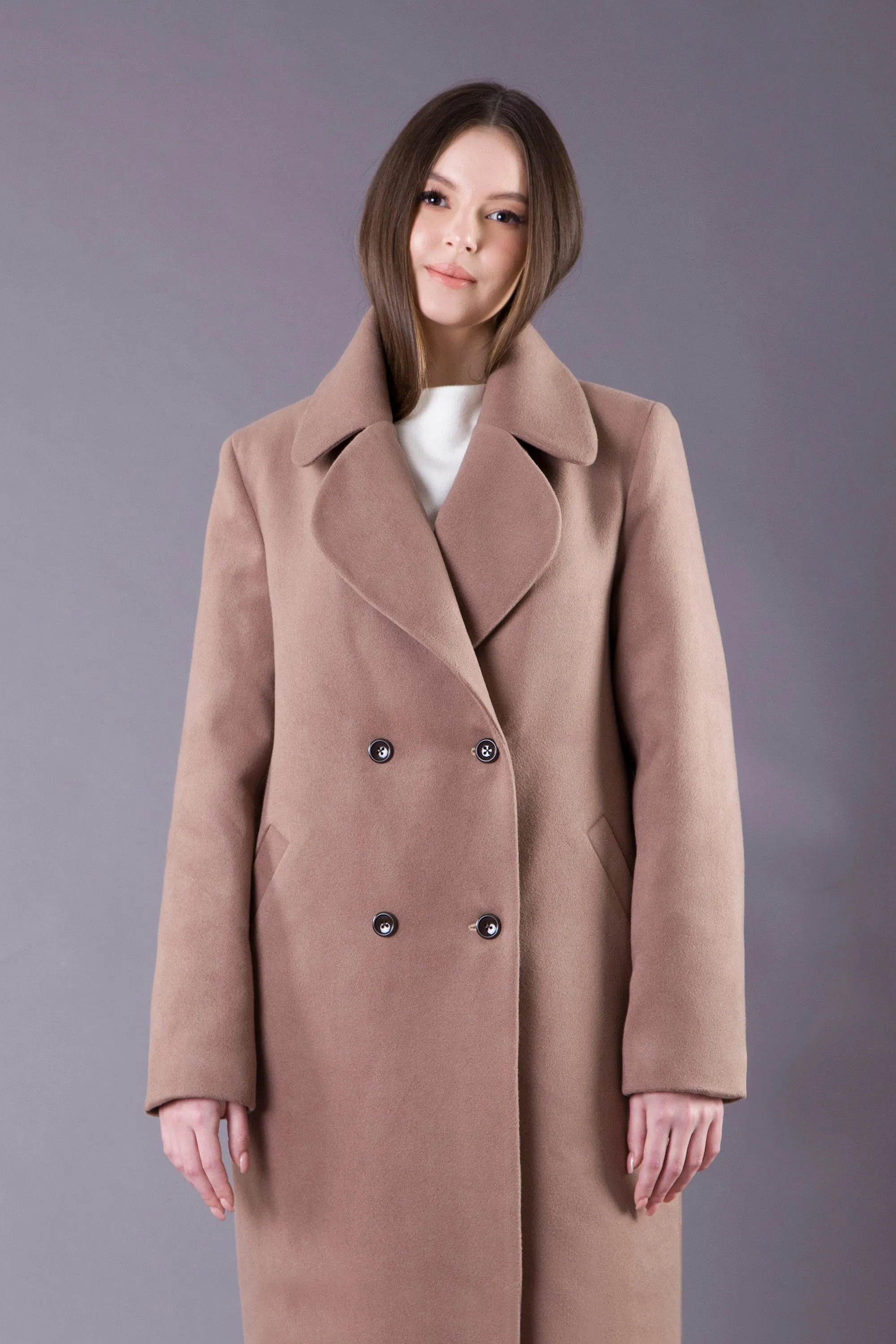 Brown full length winter coat