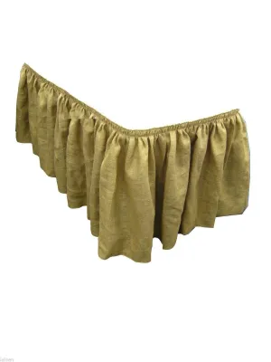 Burlap Table Skirt 17' ft. Skirting Wedding 100% Natural Jute pleated skirt"