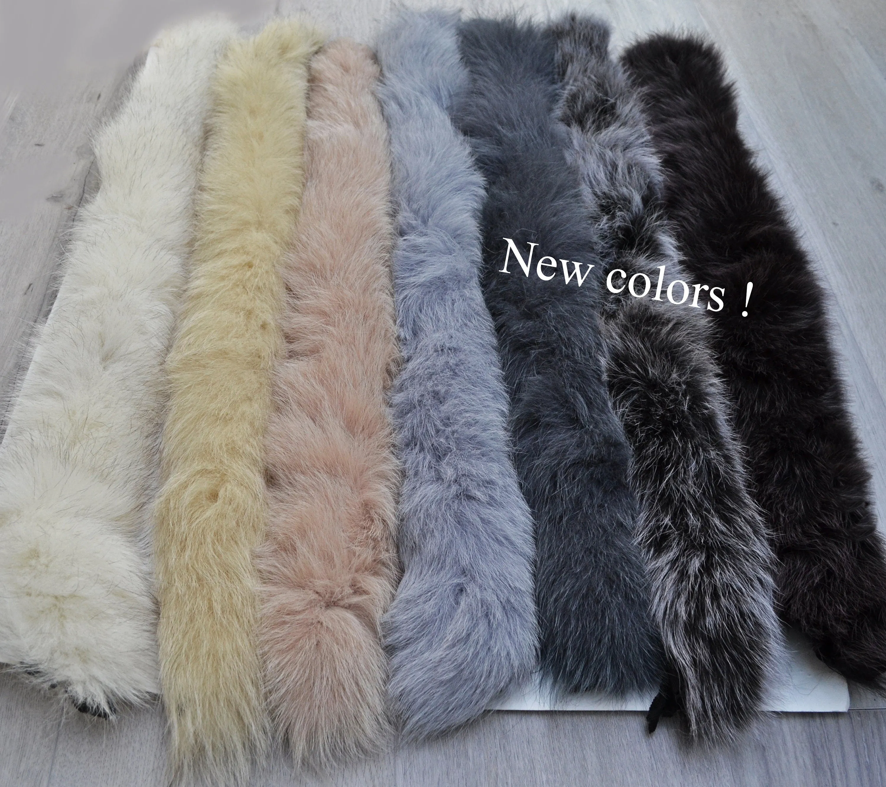 BY ORDER FOX (Tail) Trim Hood 60-80 cm, Fur collar trim, Fox Fur Collar, Fur Scarf, Fur Ruf, Fox Fur Hood, Hood Fur Jacket, Fur stripe, Trim