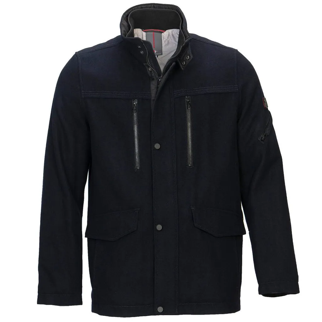 Cabano Navy Wool Coat R