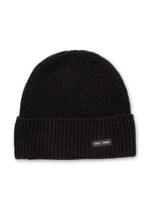 Canot turn-up hat - in purl knit (NOIR)