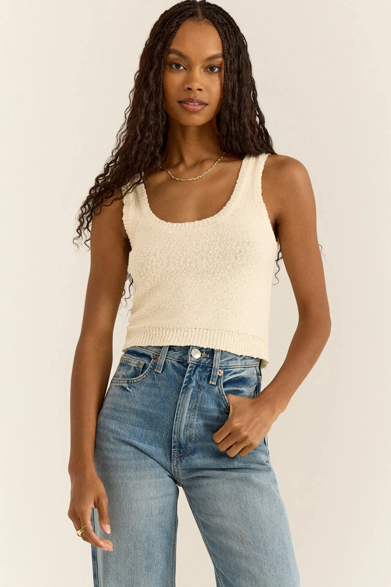 Catalina Tank Top-Sandstone