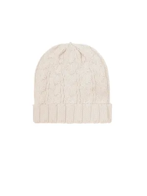 Charlie Cable Knit Hat - Ivory