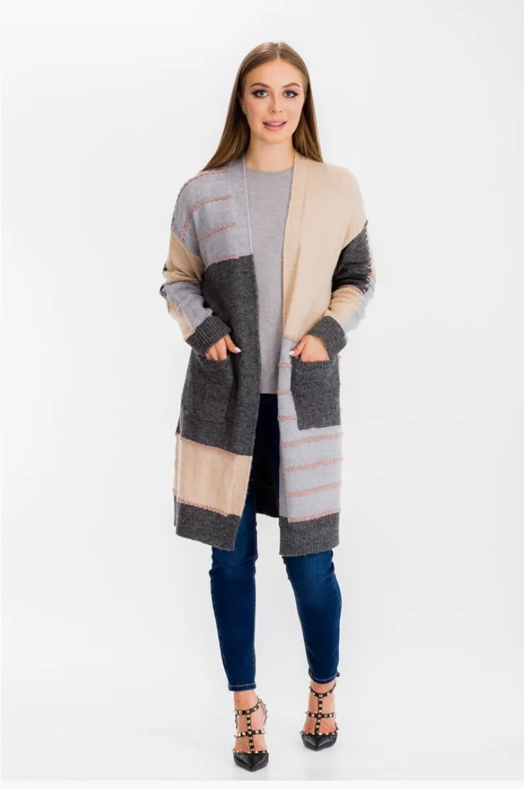 Charlotte Colorblock Cardigan