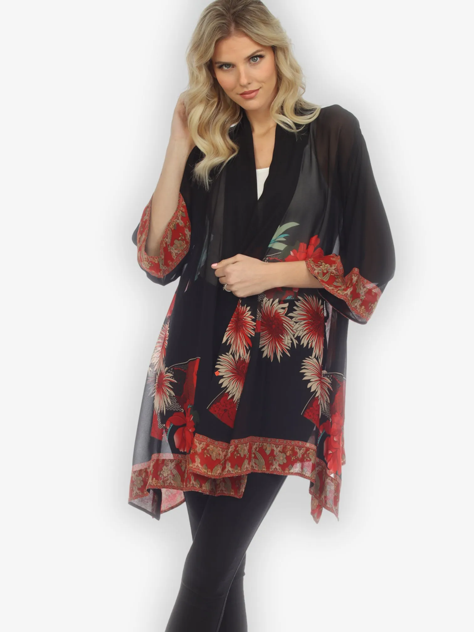 Chrysanthemum Border Kimono