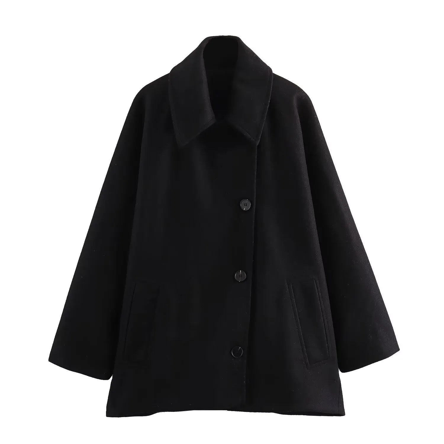 Classic Oversized Short Wool Blend Coat