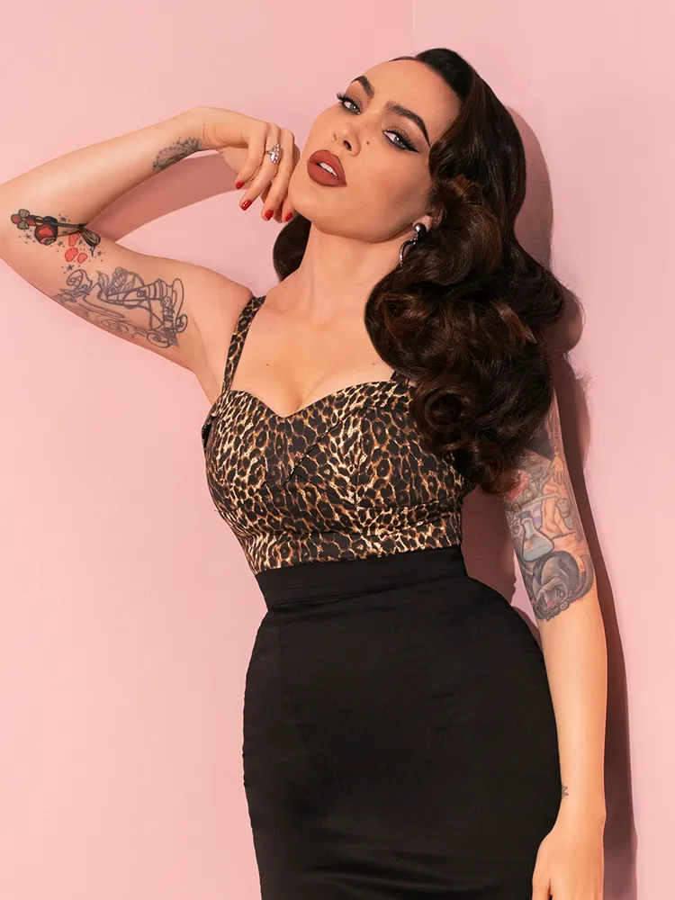 COMING BACK SOON - Maneater Top in Wild Leopard Print - Vixen by Micheline Pitt