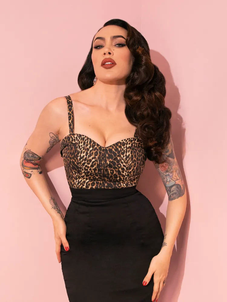 COMING BACK SOON - Maneater Top in Wild Leopard Print - Vixen by Micheline Pitt