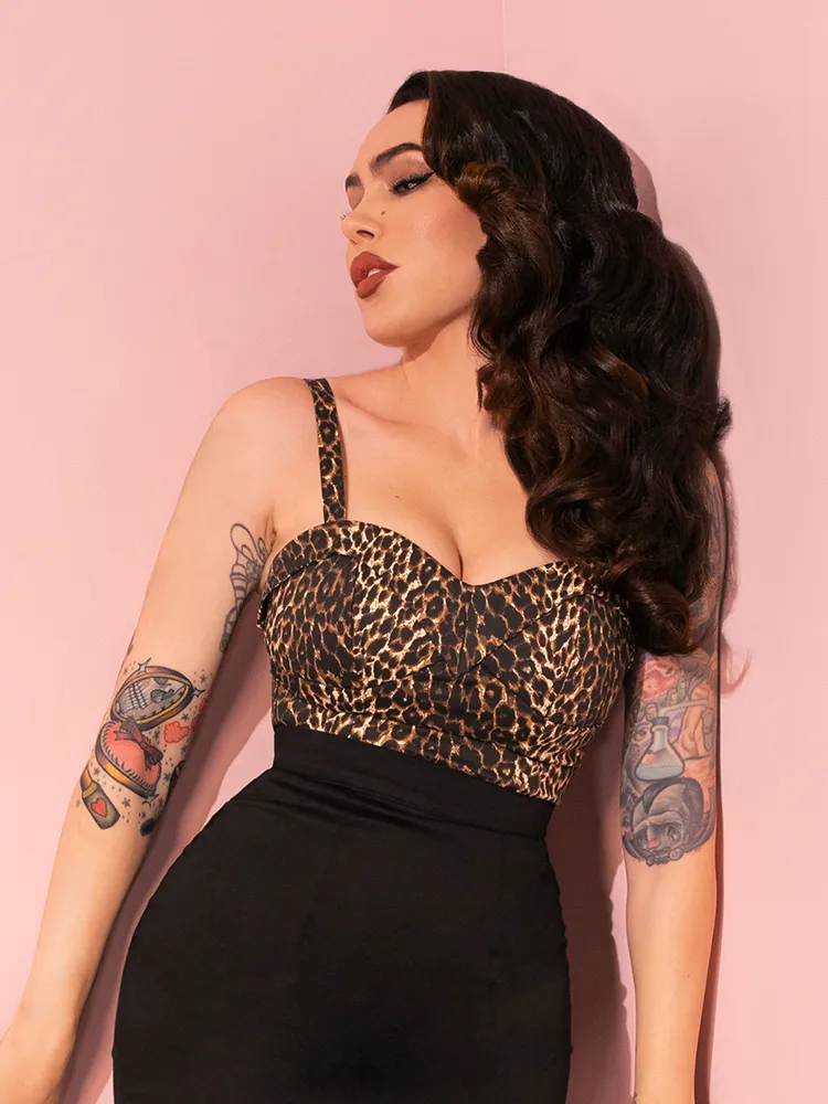 COMING BACK SOON - Maneater Top in Wild Leopard Print - Vixen by Micheline Pitt