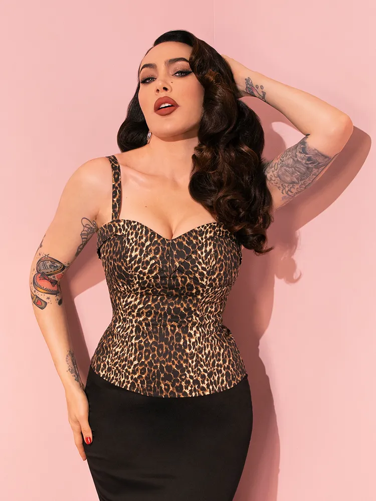 COMING BACK SOON - Maneater Top in Wild Leopard Print - Vixen by Micheline Pitt