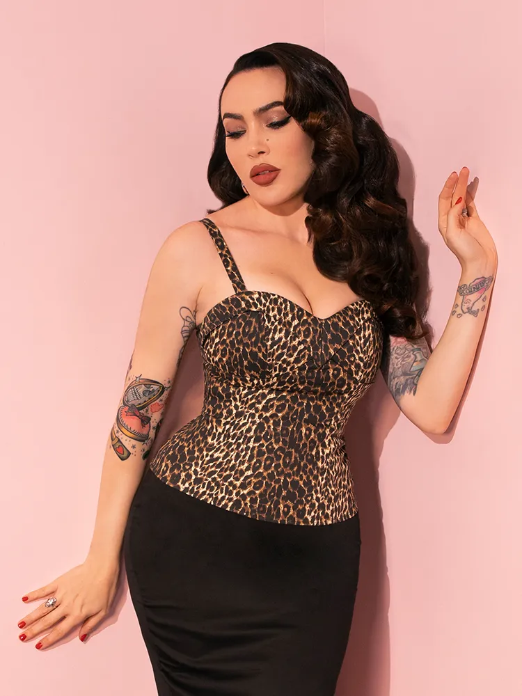 COMING BACK SOON - Maneater Top in Wild Leopard Print - Vixen by Micheline Pitt