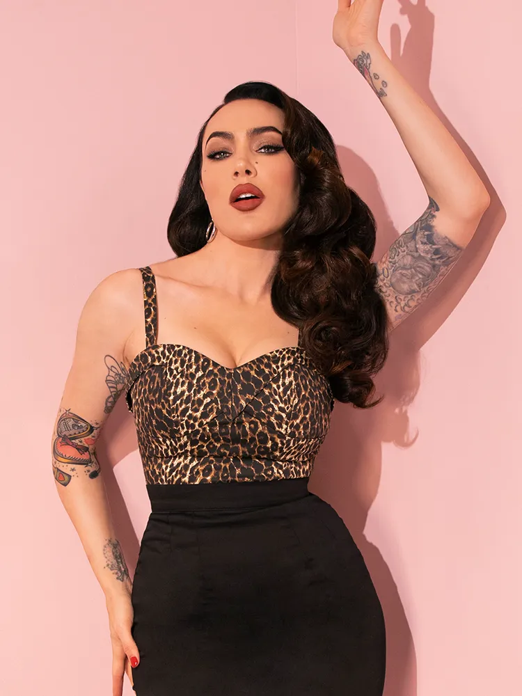 COMING BACK SOON - Maneater Top in Wild Leopard Print - Vixen by Micheline Pitt