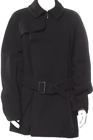 Comme des Garçons Japan. BLACK. Black Wool Belted Coat